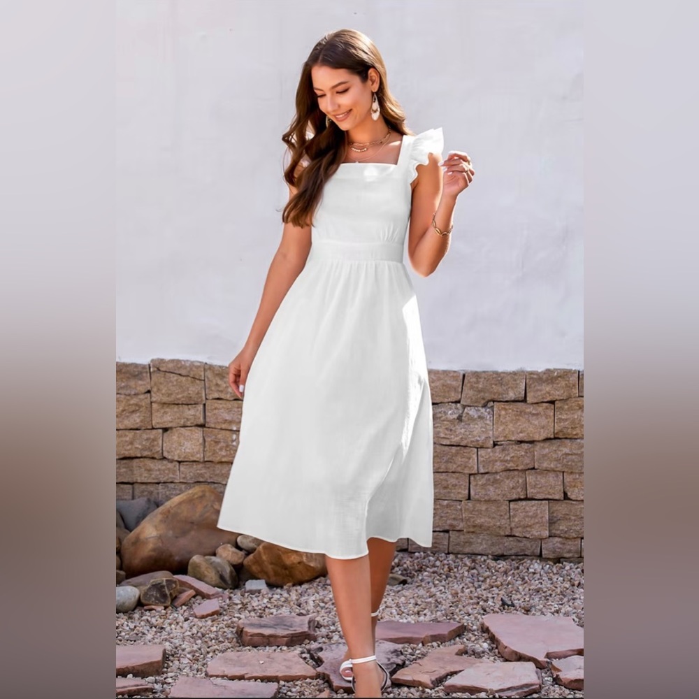 Cupshe Full Of Love Ruffled Cap Sleeve Maxi Dress